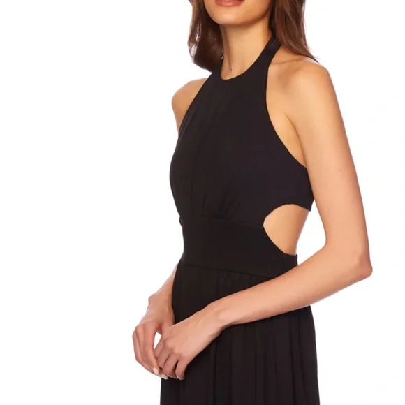 Susana Monaco | Dresses | Susana Monaco Halter Snap Maxi Dress Large Navy  Nwtgs | Poshmark